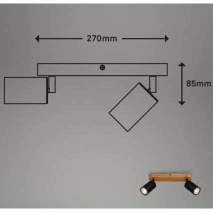 Briloner 2922-025 - Reflektor SPOT 2xGU10/9W/230V