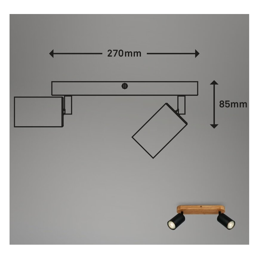 Briloner 2922-025 - Reflektor SPOT 2xGU10/9W/230V
