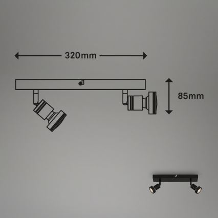 Briloner 2926-025 - LED točkovno svetilo 2xGU10/4,9W/230V