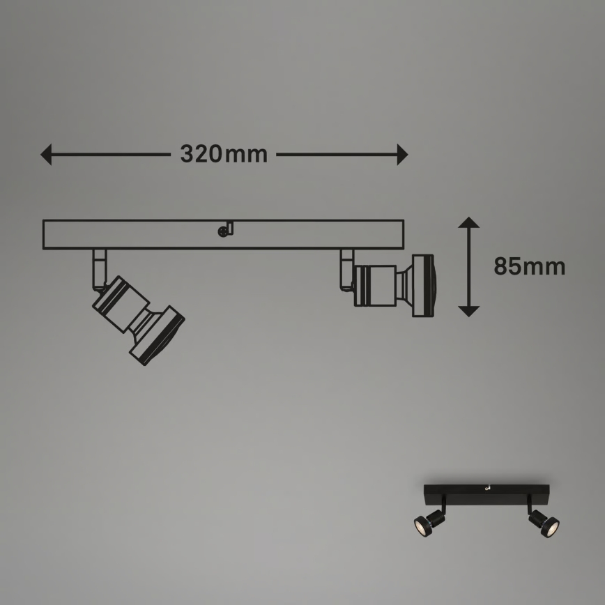 Briloner 2926-025 - LED točkovno svetilo 2xGU10/4,9W/230V