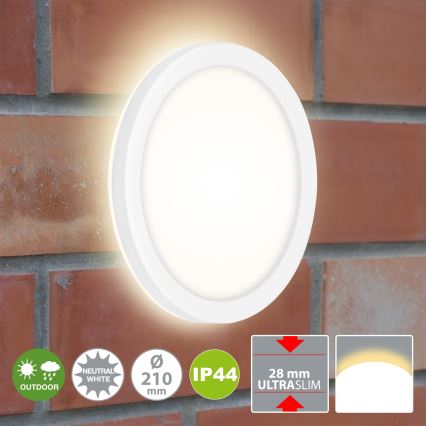 Briloner 3008-016 - LED stropna svetilka LED/8W/230V premer 21 cm belo IP44