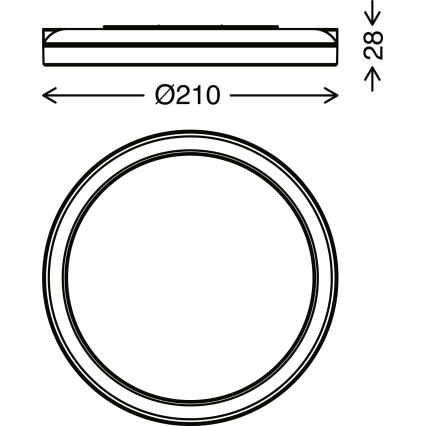 Briloner 3008-016 - LED stropna svetilka LED/8W/230V premer 21 cm belo IP44