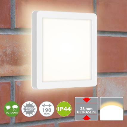 Briloner 3010-016 - LED stropna svetilka LED/8W/230V 19x19 cm bela IP44