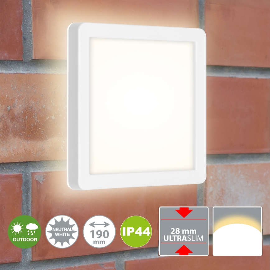 Briloner 3010-016 - LED stropna svetilka LED/8W/230V 19x19 cm bela IP44