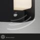 Briloner 3017-015 - Zunanja stenska svetilka s senzorjem BOKS 1xE27/12W/230V IP44