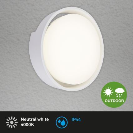 Briloner 3019-016 - LED Zunanja stenska luč GENUA LED/18W/230V IP44 bela