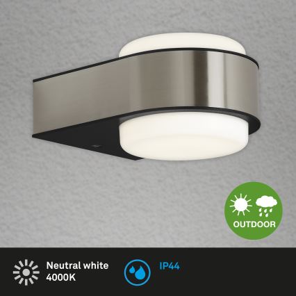 Briloner 3035-012- LED Zunanja stenska svetilka HANAU LED/6,5W/230V IP44 mat krom