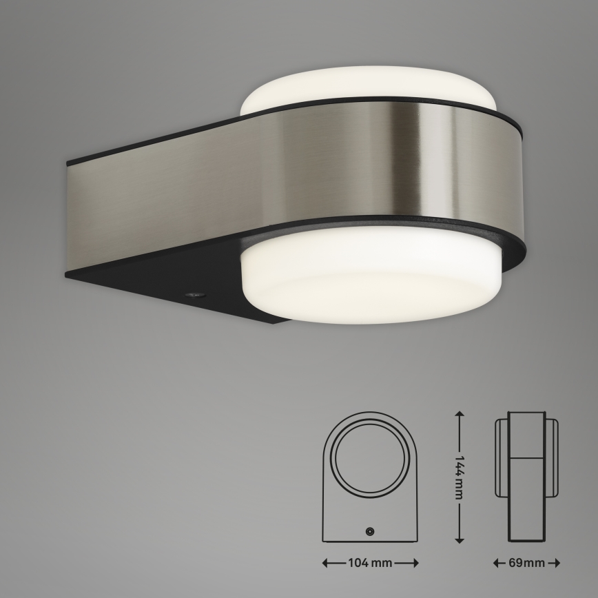 Briloner 3035-012- LED Zunanja stenska svetilka HANAU LED/6,5W/230V IP44 mat krom