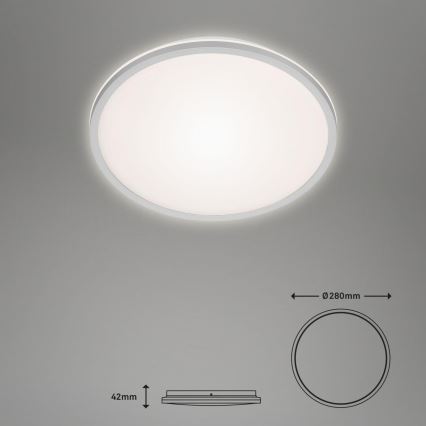 Briloner 3046-014 - LED Stropna svetilka LED/15W/230V 4000K pr. 28 cm srebrna