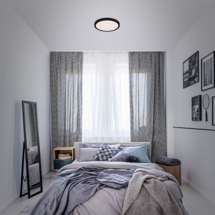 Briloner 3048-015 - LED Stropna svetilka RUNA LED/18W/230V črna
