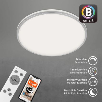 Briloner 3065-014 - Zatemnjevalna stropna svetilka IVY LED/42W/230V Wi-Fi Tuya premer 49 cm + daljinski upravljalnik