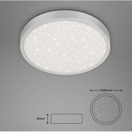 Briloner 3071-014 - LED Stropna svetilka RUNA LED/24W/230V srebrna