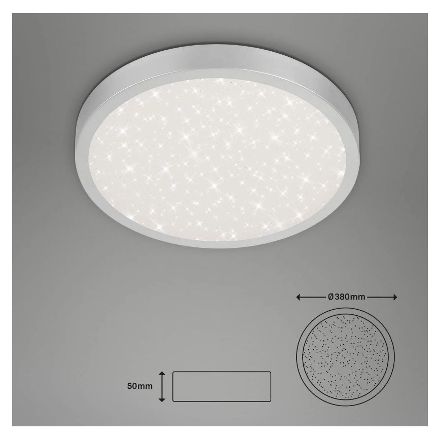 Briloner 3071-014 - LED Stropna svetilka RUNA LED/24W/230V srebrna