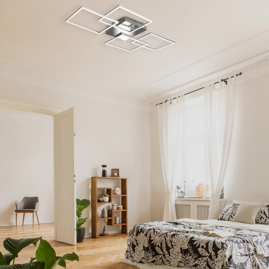 Briloner 3091-018 - LED Zatemnitvena stropna svetilka FRAME LED/30W/230V sijajni krom