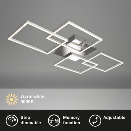Briloner 3091-018 - LED Zatemnitvena stropna svetilka FRAME LED/30W/230V sijajni krom