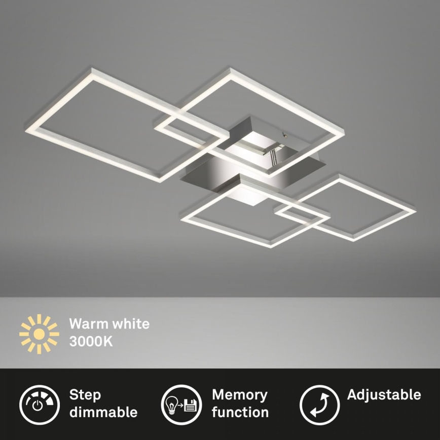 Briloner 3091-018 - LED Zatemnitvena stropna svetilka FRAME LED/30W/230V sijajni krom