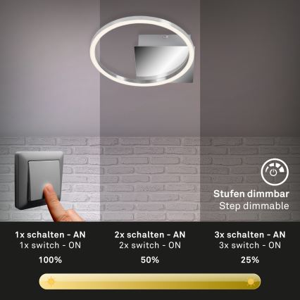Briloner 3106-018 - LED Zatemnitvena stropna svetilka FRAMES LED/7,5W/230V