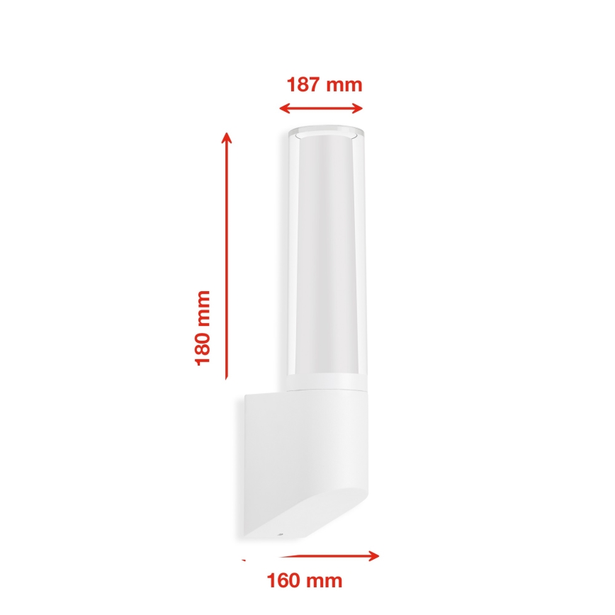 Briloner 311306TF - LED Zunanja stenska svetilka LED/8W/230V 4000K IP44 bela