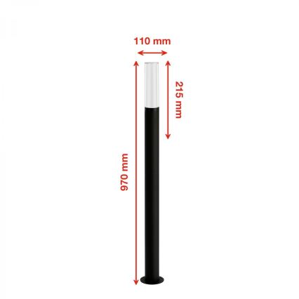 Briloner 311505TF - LED Zunanja svetilka LED/8W/230V IP44 4000K 97 cm črna