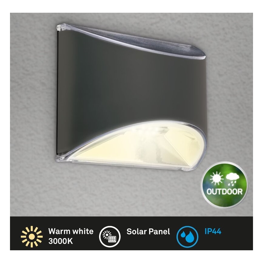 Briloner 3133015 - LED Solarna stenska svetilka LED/2W/3,7V IP44 3000K