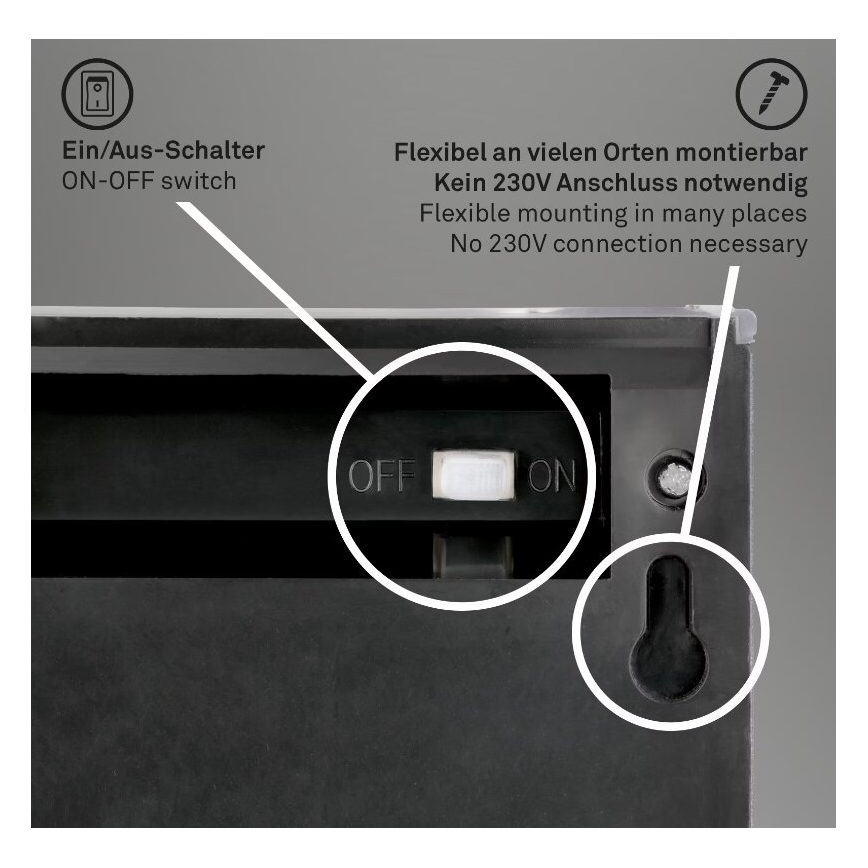 Briloner 3133015 - LED Solarna stenska svetilka LED/2W/3,7V IP44 3000K