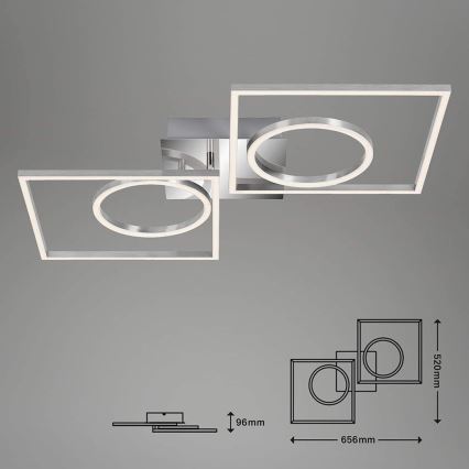 Briloner 3135-018 - LED Zatemnitvena stropna svetilka FRAME LED/43,8W/230V 3000K