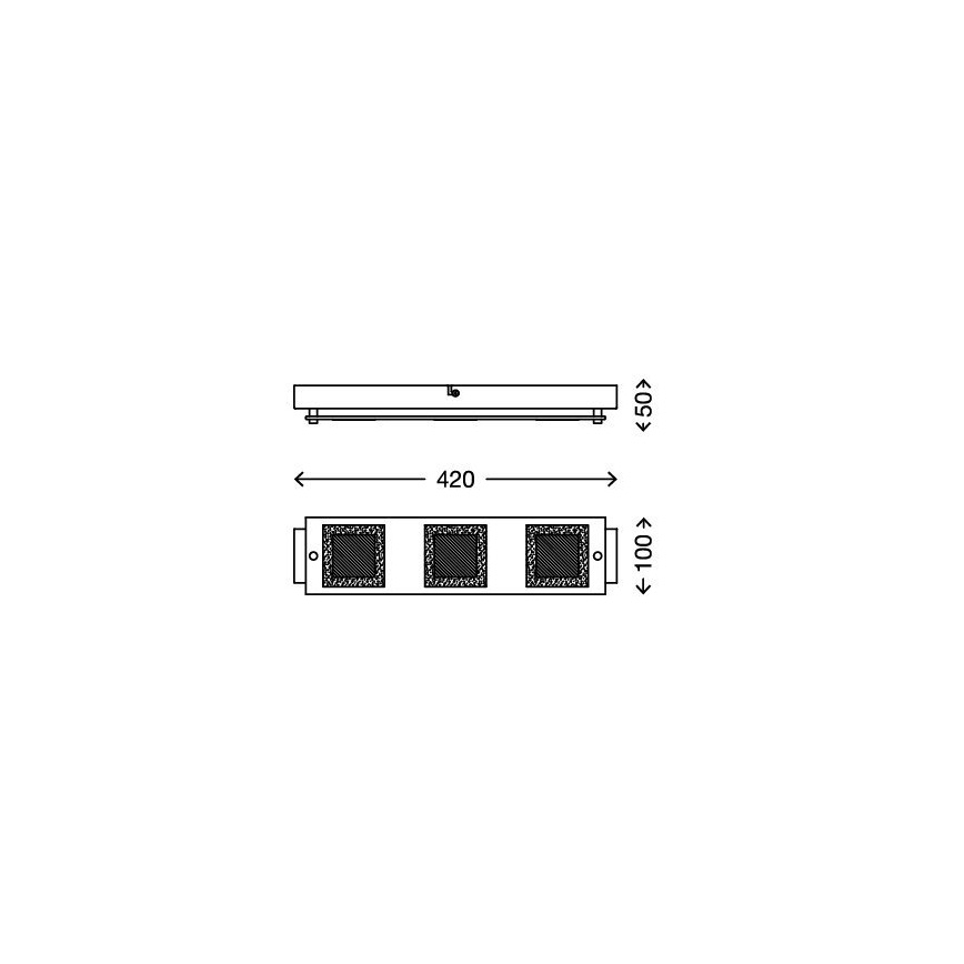 Briloner 3153-038 - LED Stropna svetilka PLAZA 3xLED/5W/230V