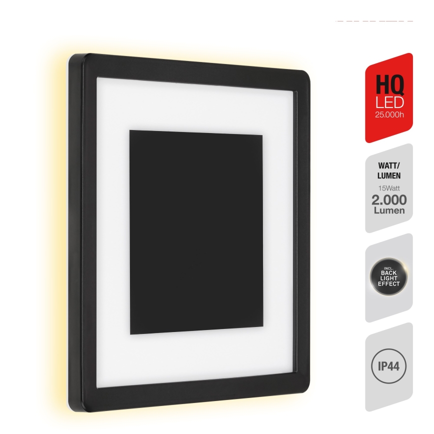 Briloner 315905TF - LED Zunanja stenska svetilka LED/15W/230V IP44 4000K črna
