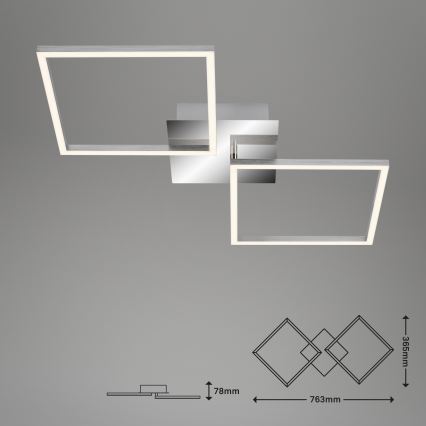 Briloner 3182-018 - LED Zatemnitvena stropna svetilka FRAME 2xLED/15,5W/230V