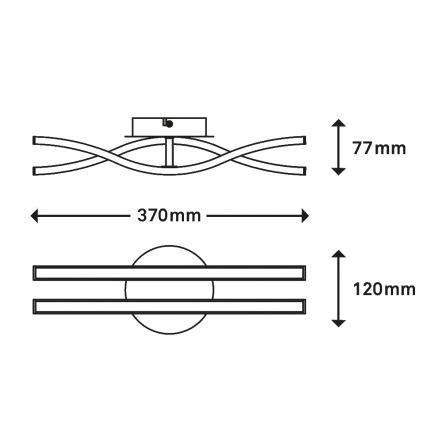 Briloner 3194-029 - LED Lestenec GO 2xLED/6W/230V