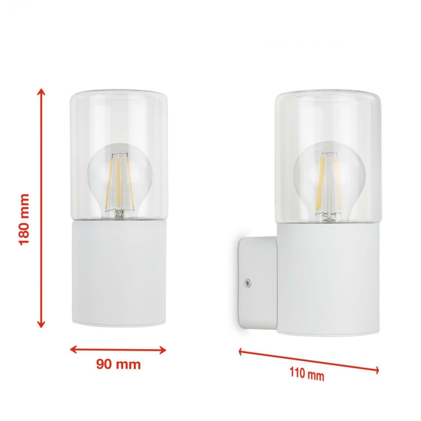 Briloner 320506TF - Zunanja stenska svetilka 1xE27/12W/230V IP44 bela