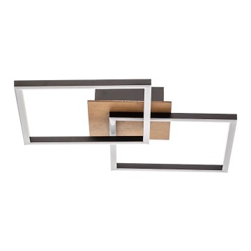 Briloner 3210-014 - LED Zatemnitvena stropna svetilka FRAME 2xLED/11W/230V rjava