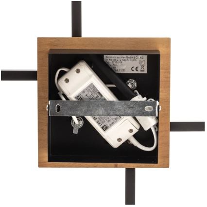 Briloner 3210-014 - LED Zatemnitvena stropna svetilka FRAME 2xLED/11W/230V rjava