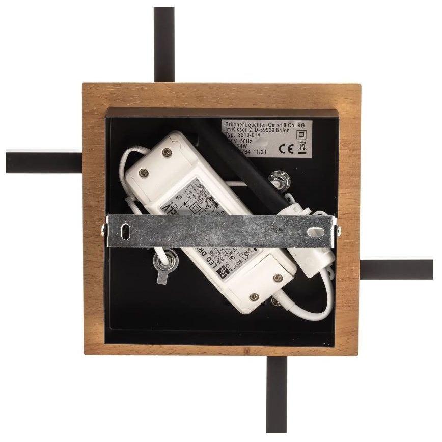 Briloner 3210-014 - LED Zatemnitvena stropna svetilka FRAME 2xLED/11W/230V rjava