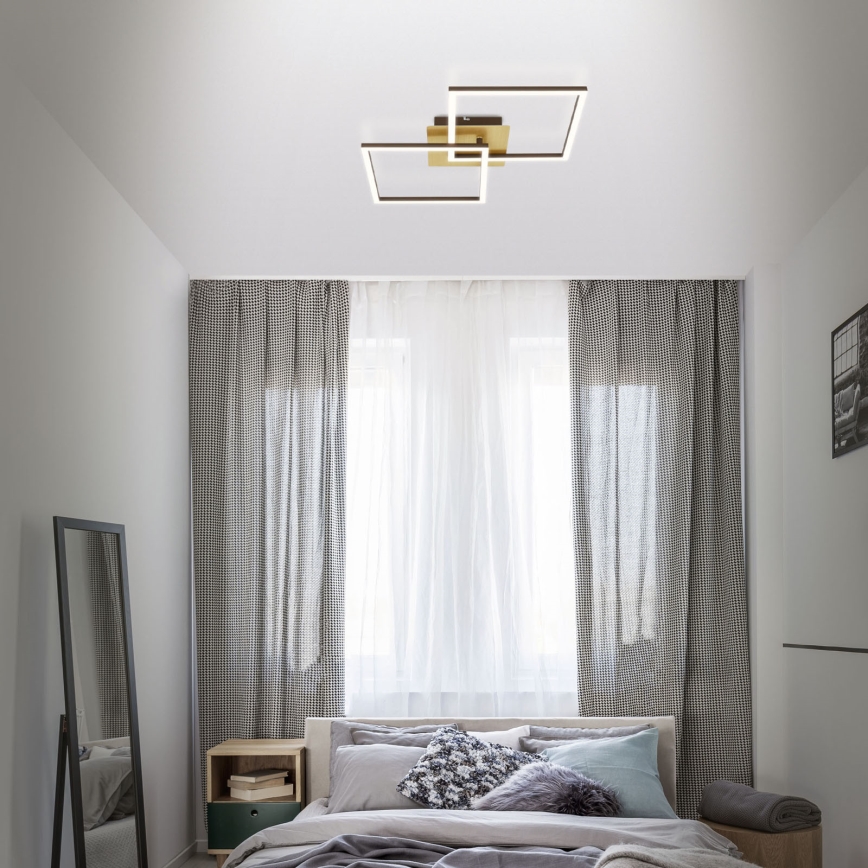 Briloner 3210-017 - LED Zatemnitvena stropna svetilka FRAME 2xLED/11W/230V zlata