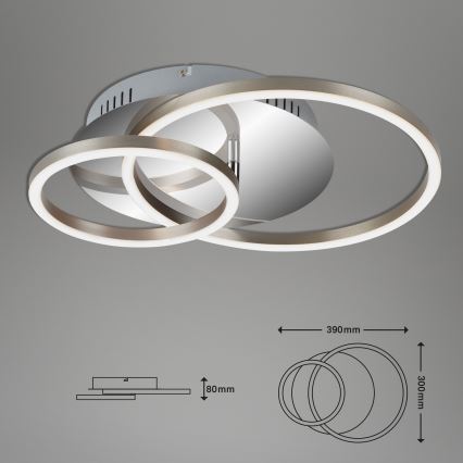 Briloner 3222-018 - LED Zatemnitvena stropna svetilka FRAMES LED/30W/230V