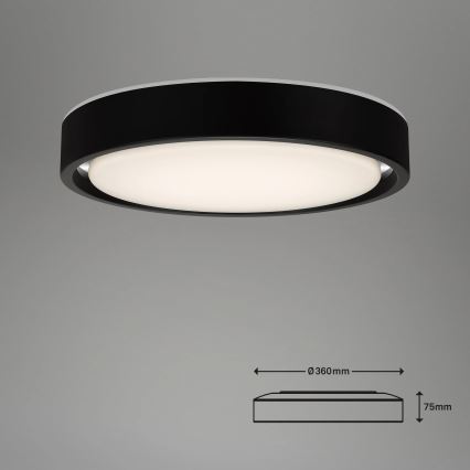 Briloner 3227-015 - LED RGB Zatemnitvena stropna svetilka s senzorjem TALENA LED/24W/230V črna + Daljinski upravljalnik