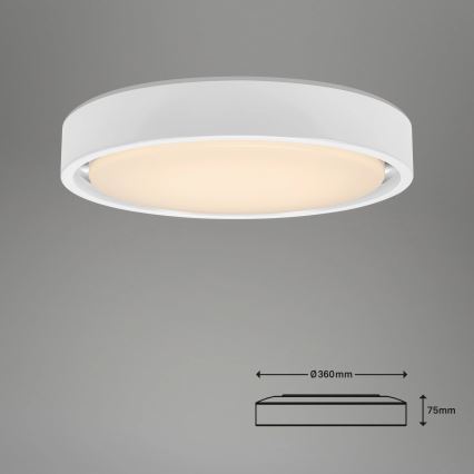 Briloner 3227-016 - LED RGB Zatemnitvena svetilka s senzorjem TALENA LED/24W/230V bela + Daljinski upravljalnik