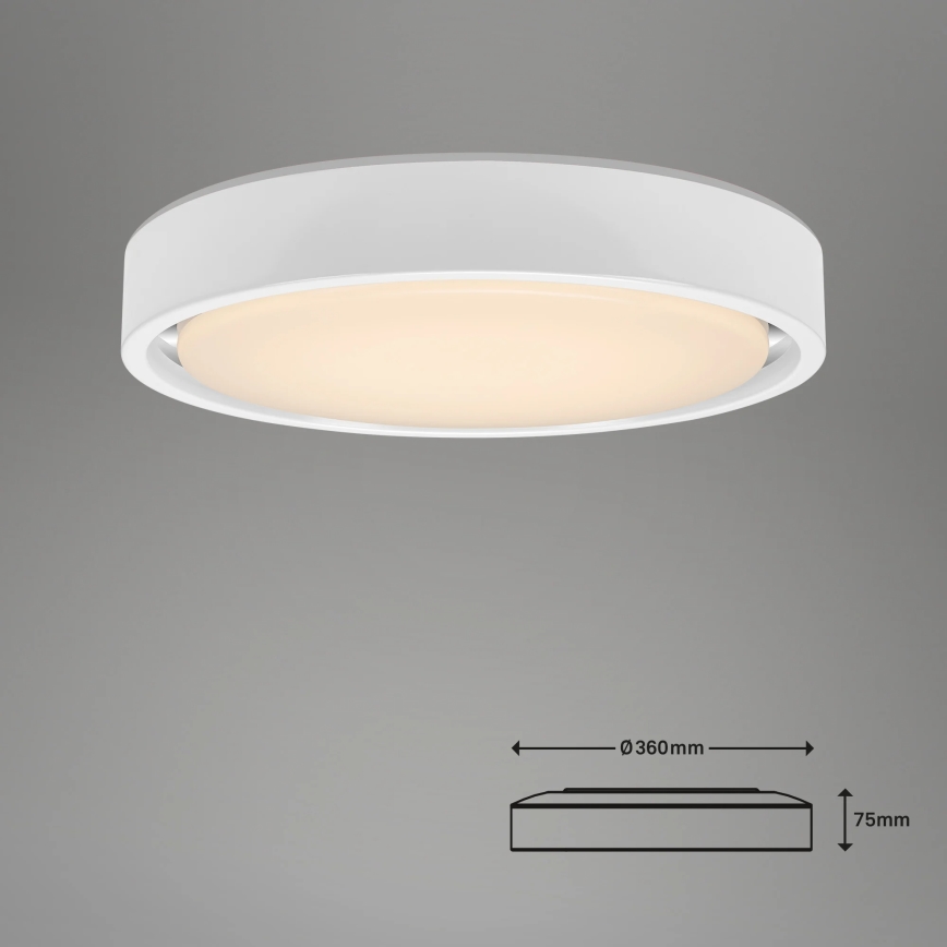 Briloner 3227-016 - LED RGB Zatemnitvena svetilka s senzorjem TALENA LED/24W/230V bela + Daljinski upravljalnik