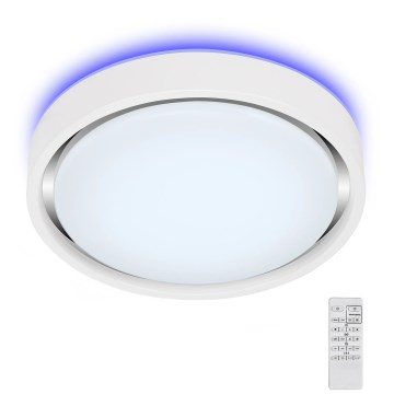 Briloner 3227-016 - LED RGB Zatemnitvena svetilka s senzorjem TALENA LED/24W/230V bela + Daljinski upravljalnik