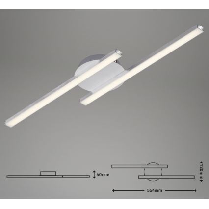 Briloner 3257-029 - LED Lestenec GO 2xLED/6W/230V