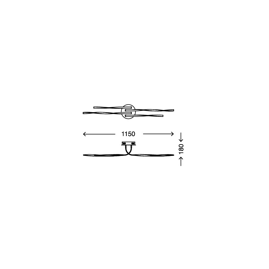 Briloner 3340-042 - LED Zatemnitvena stropna svetilka TWIN 4xLED/7,5W/230V