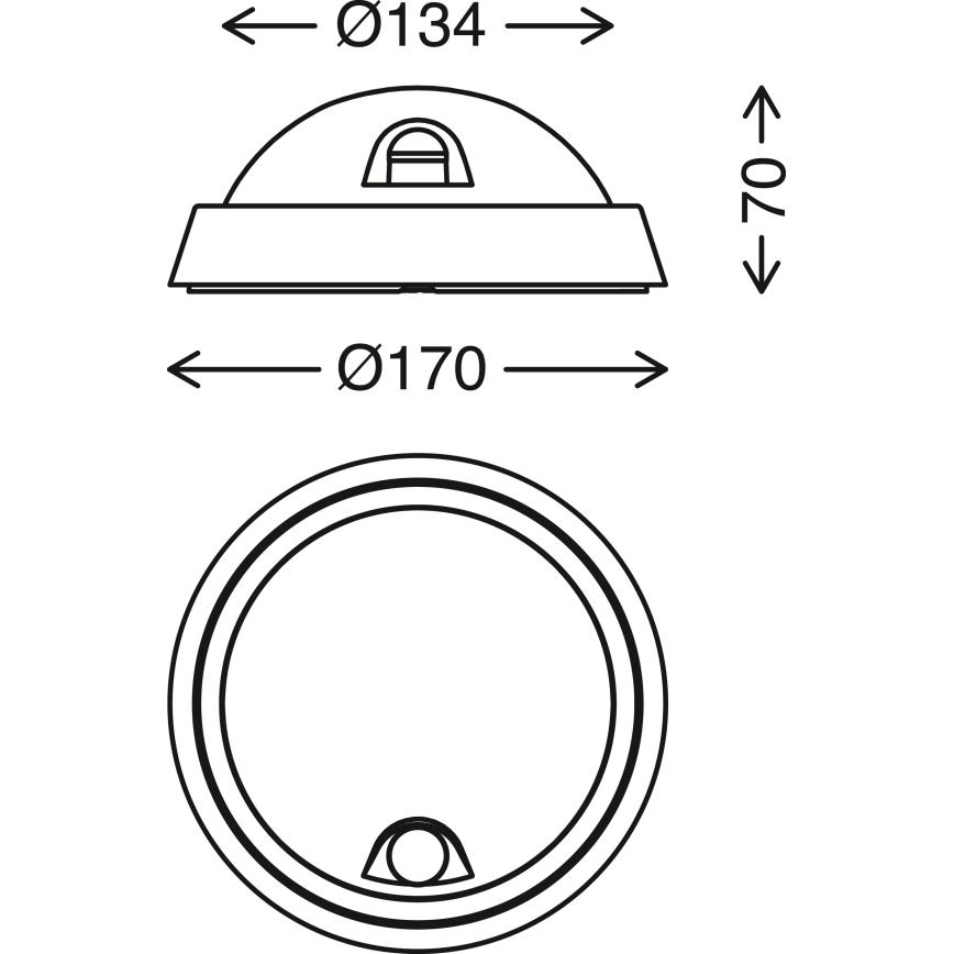 Briloner 3352-015 - LED Zunanja svetilka s senzorjem HELSINKI LED/12W/230V IP44