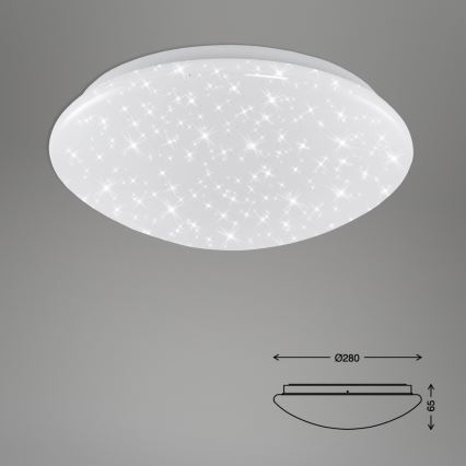 Briloner 3360-016 - LED Kopalniška stropna svetilka STARRY SKY LED/12W/230V IP44