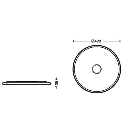 Briloner 3392-015 - LED Stropna svetilka FREE LED/22W/230V pr. 42 cm