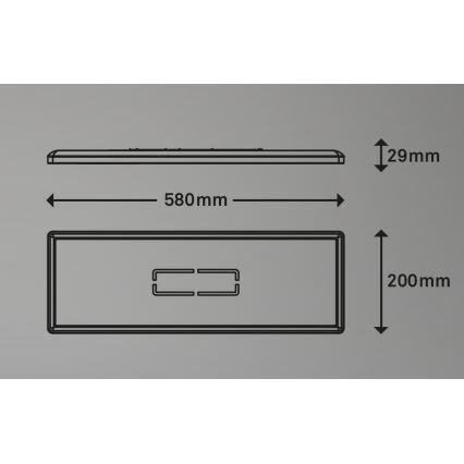 Briloner 3394-014 - LED Stropna svetilka FREE LED/22W/230V 58x20 cm