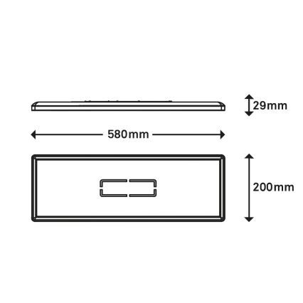 Briloner 3394-015 - LED Stropna svetilka FREE LED/22W/230V 58x20 cm