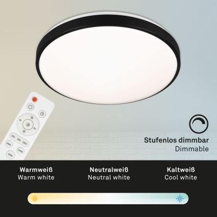 Briloner 3430-015 - LED Zatemnitvena stropna svetilka MANNY LED/48W/230V + Daljinski upravljalnik