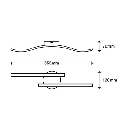 Briloner 3449-015 - LED Lestenec GO 2xLED/6W/230V