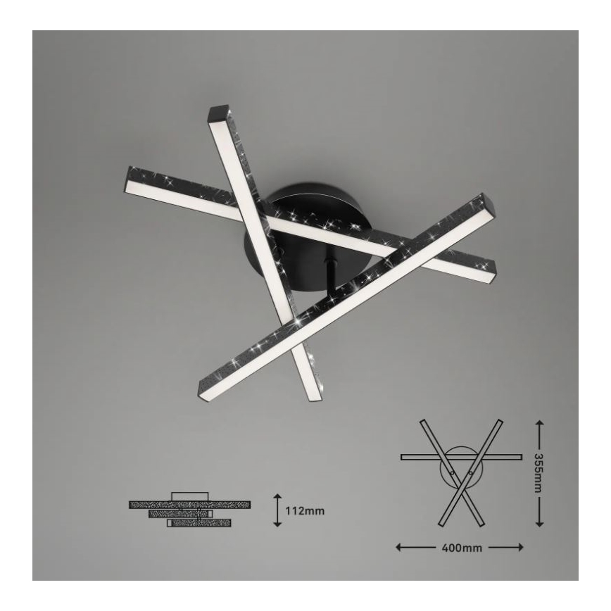 Briloner 3518-035 - LED Nadgradni lestenec REY 3xLED/5W/230V